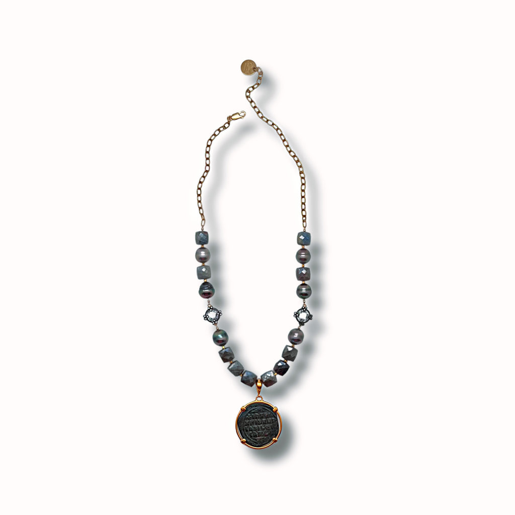 Sapphire, Tahitian Pearl and