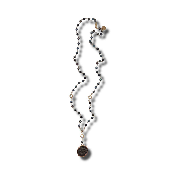 Byzantine Coin and Pearl Necklace