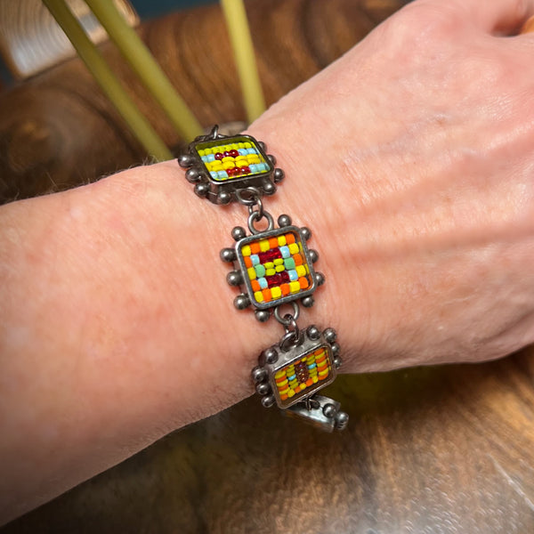 ColorFULL Bracelet with Multi-color Czech Beads