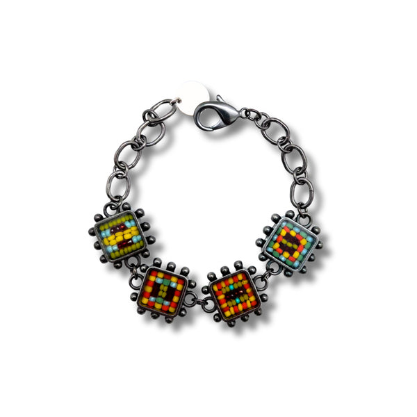 ColorFULL Bracelet with Multi-color Czech Beads