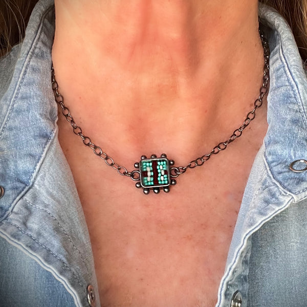 ColorFULL Necklace with Single Bezel & Sterling Silver