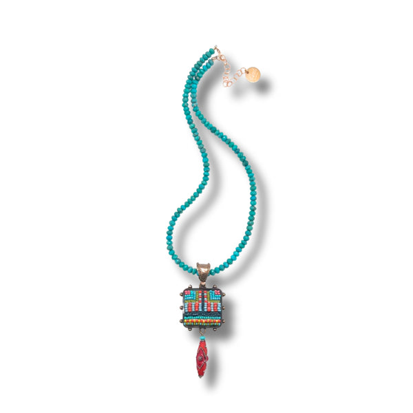 ColorFULL Necklace with Turquoise & Cloisonne