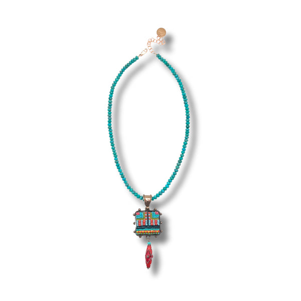 ColorFULL Necklace with Turquoise & Cloisonne
