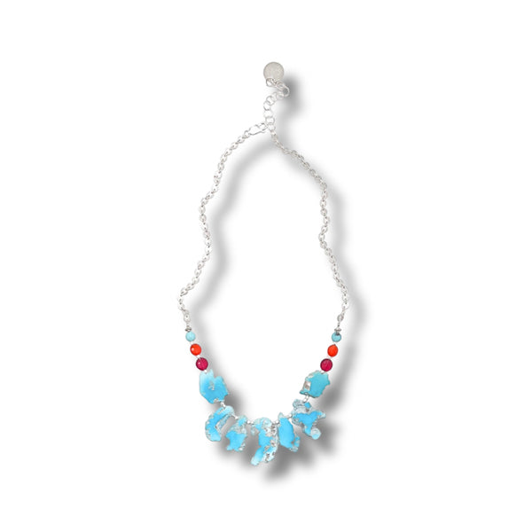 Sleeping Beauty Turquoise and Silver Necklace