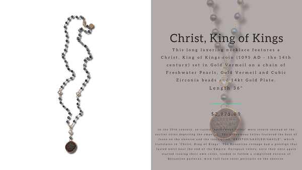 Byzantine Coin and Pearl Necklace