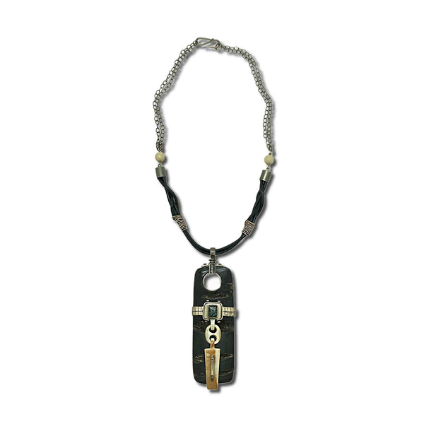 Fossil Walrus Ivory & Leather Necklace