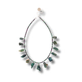 Raw Green Tourmaline and Ruby Zoisite Necklace