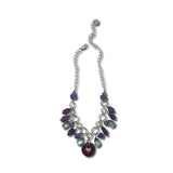 Amethyst, Chalcedony & Porcelain Necklace