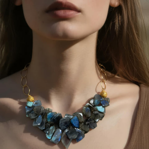 Labradorite Slice Necklace