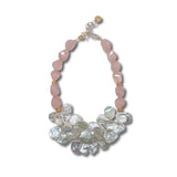 Rose Quartz & Keshi Pearl Necklace