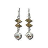 Sterling Silver and Gold Plate Earrings