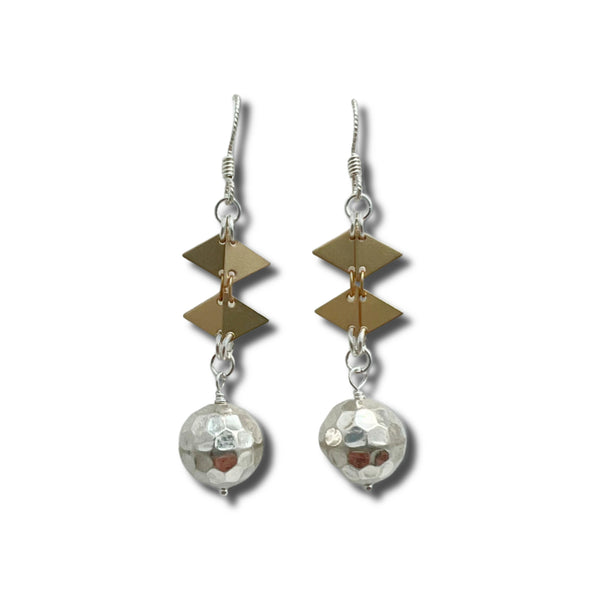 Sterling Silver and Gold Plate Earrings