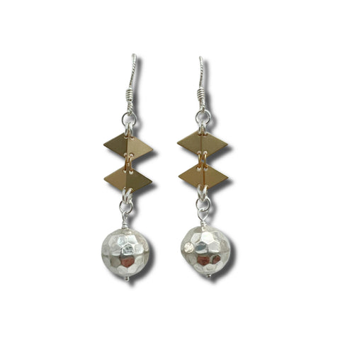 Sterling Silver and Gold Plate Earrings