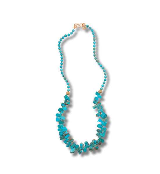 Number 8 Turquoise and Gold Vermeil Necklace