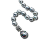 Silver/Blue Akoya & Tahitian Pearl Lariat