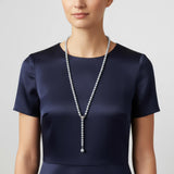 Silver/Blue Akoya & Tahitian Pearl Lariat