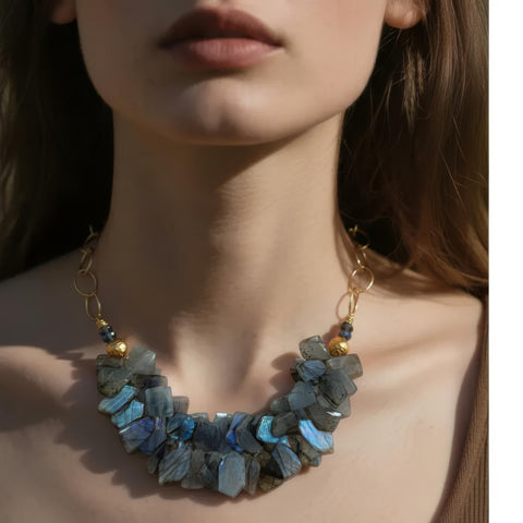 Labradorite Slice Necklace