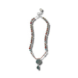 Byzantine Coin, Jasper and Leather Necklace