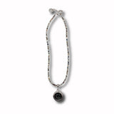 Dendrite Opal, Silver and Romulus and Remus Coin Necklace