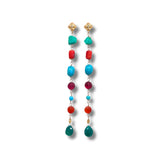 Mixed Stone Swing Earrings