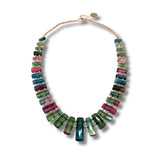 Multi-Color Tourmaline & 14kt Gold Necklace