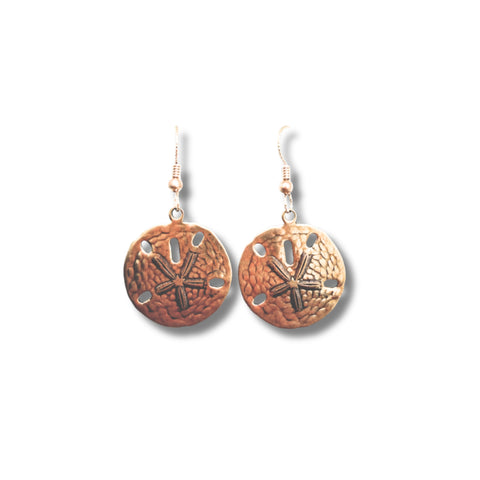 Brass Sand Dollar Earrings