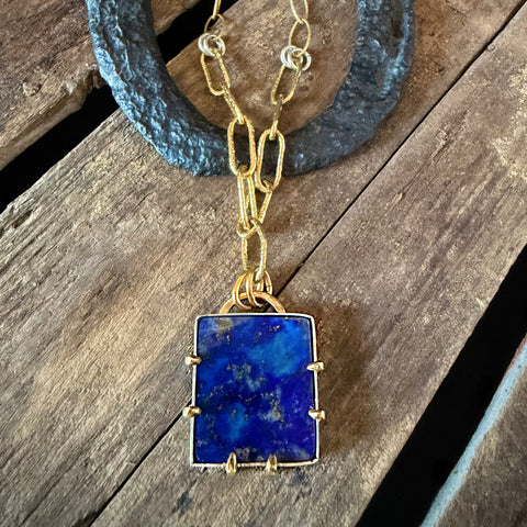 The Talon Lapis Pendant Necklace