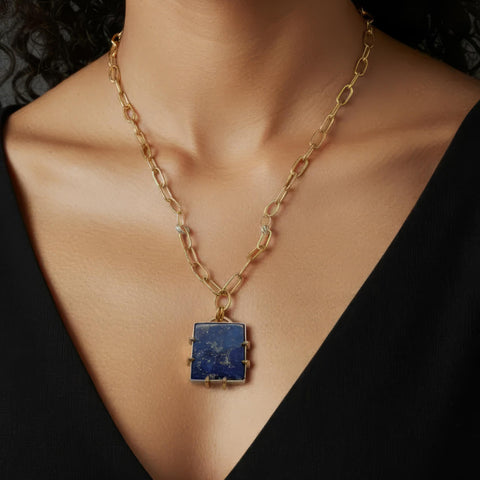 The Talon Lapis Pendant Necklace
