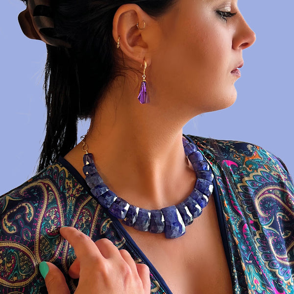 Tanzanite and 14kt Gold Necklace