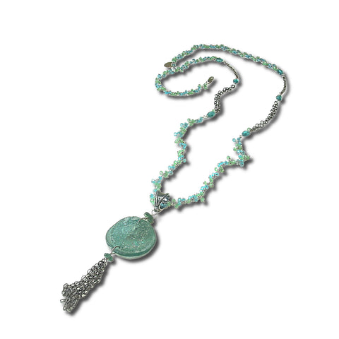 Roman Glass Tassel Necklace