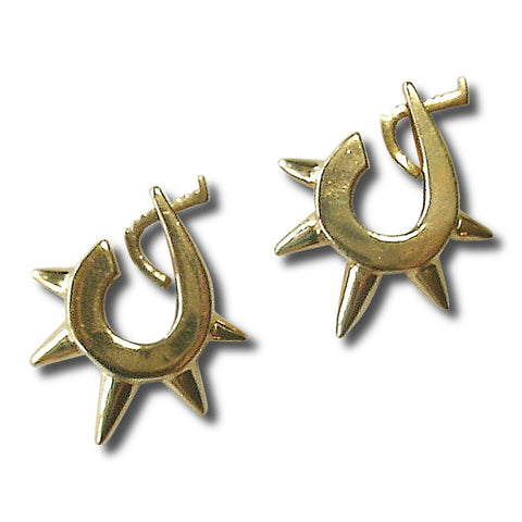 Vermeil Spike Clip Earrings