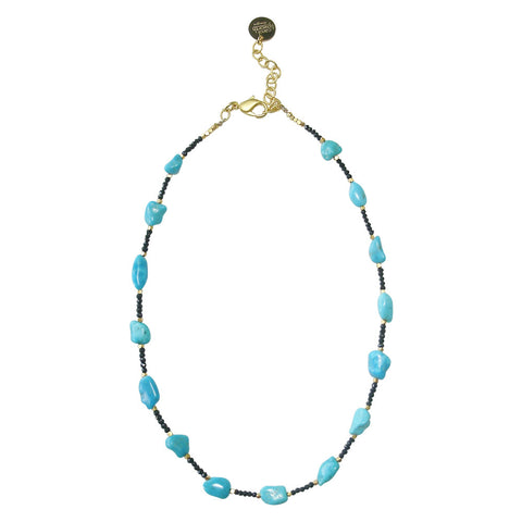 Sleeping Beauty Turquoise & Spinel Necklace