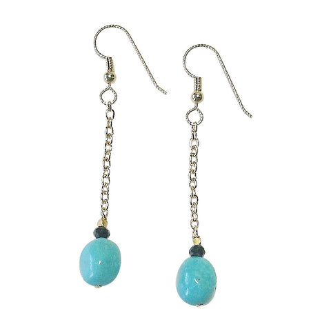 Sleeping Beauty Turquoise & Gold Fill Earrings