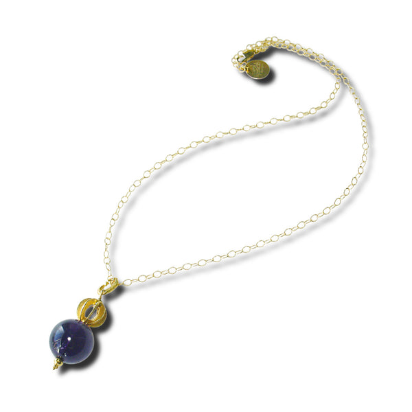 Amethyst and Gold Necklace