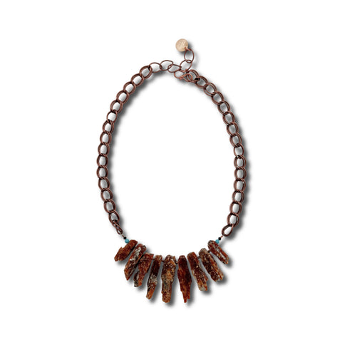 Orange Kyanite & Copper Necklace