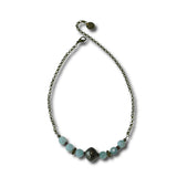Aquamarine & Antiqued Brass Necklace