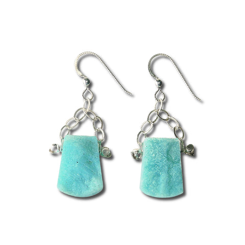 Amazonite & Silver Earrings