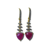 Ruby & Cubic Zirconia Earrings