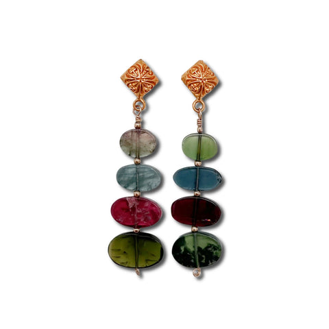 Multi-color Tourmaline Earrings