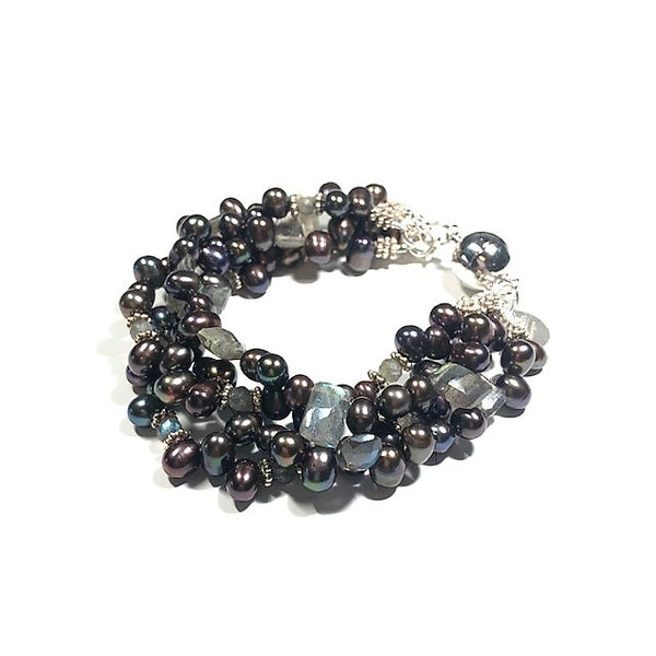 Pearl and Labradorite Bracelet
