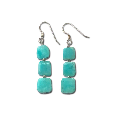 Amazonite & Silver Earrings