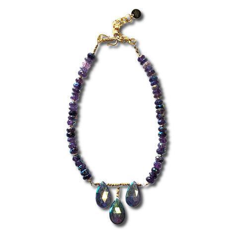 Amethyst and Gold Necklace