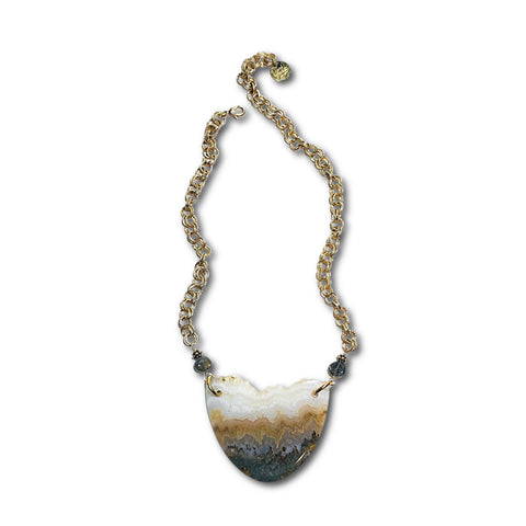 Agate & Gold Necklace