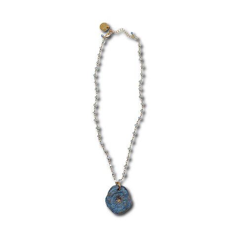 Moonstone & Porcelain Necklace