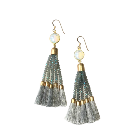 Crystal Tassel Earrings