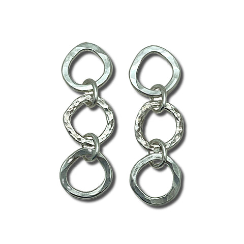 Fine Silver Triple Hoop Earrings