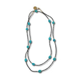 Sleeping Beauty Turquoise & Spinel Long Necklace