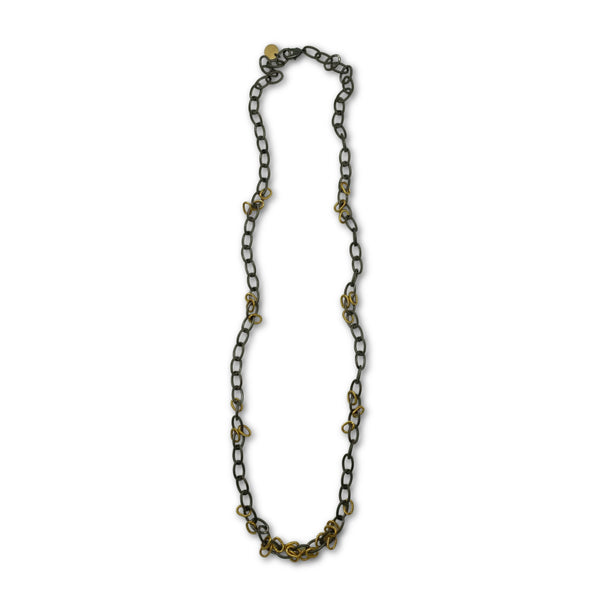 Black and Gold Long Necklace