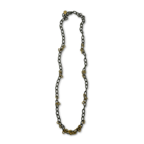 Mixed Metal Long Necklace