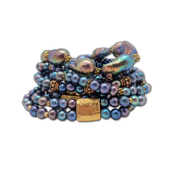 Pearl Stretch Bracelet Stack